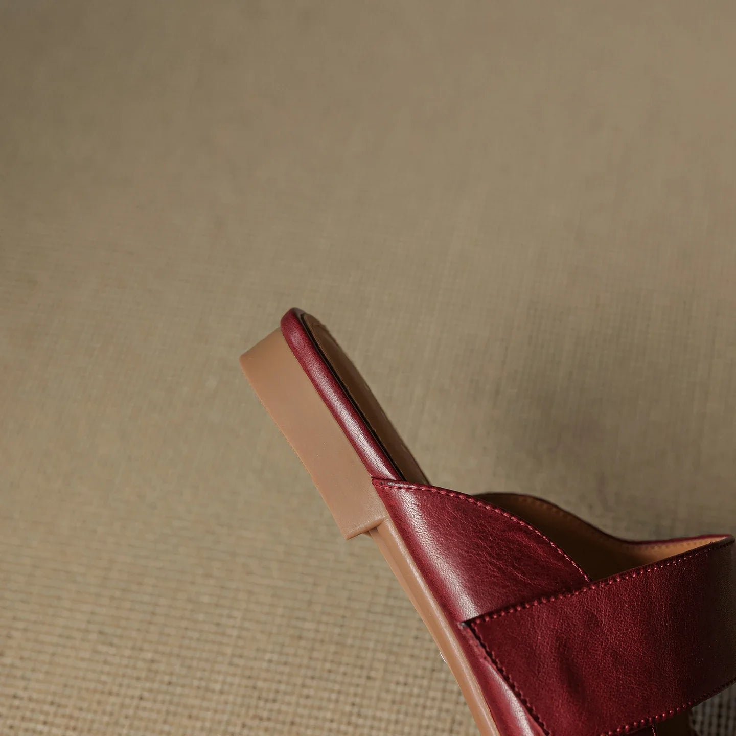 Anna-Berg | Black Square Toe Chunky Heel Leather Mules
