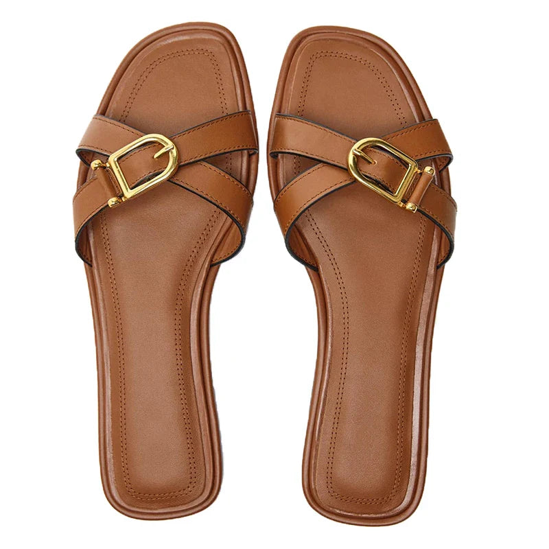 Anna-Berg | Slide Sandal, Italian Leather