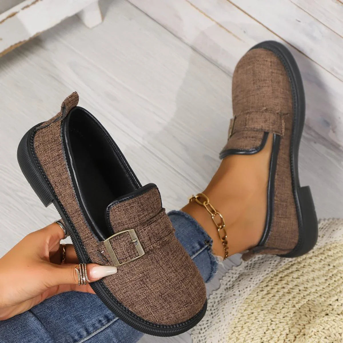 Anna-Berg | Canvas Slip-On Shoes
