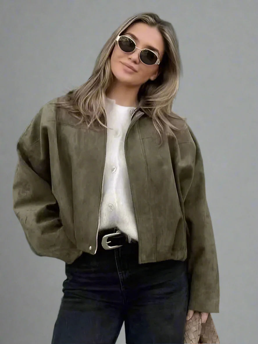 Anna-Berg | Women's Suede Bomber