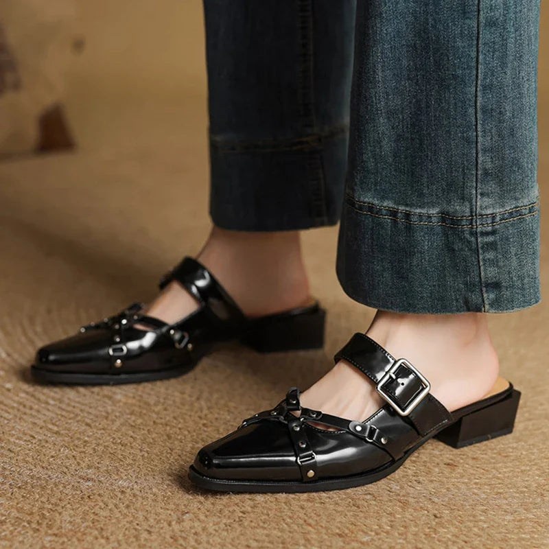 Anna-Berg | Leather Slingback Heels