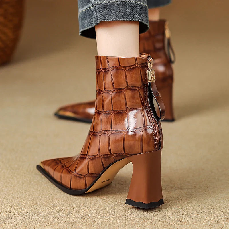 Anna-Berg | Leather Ankle Boots