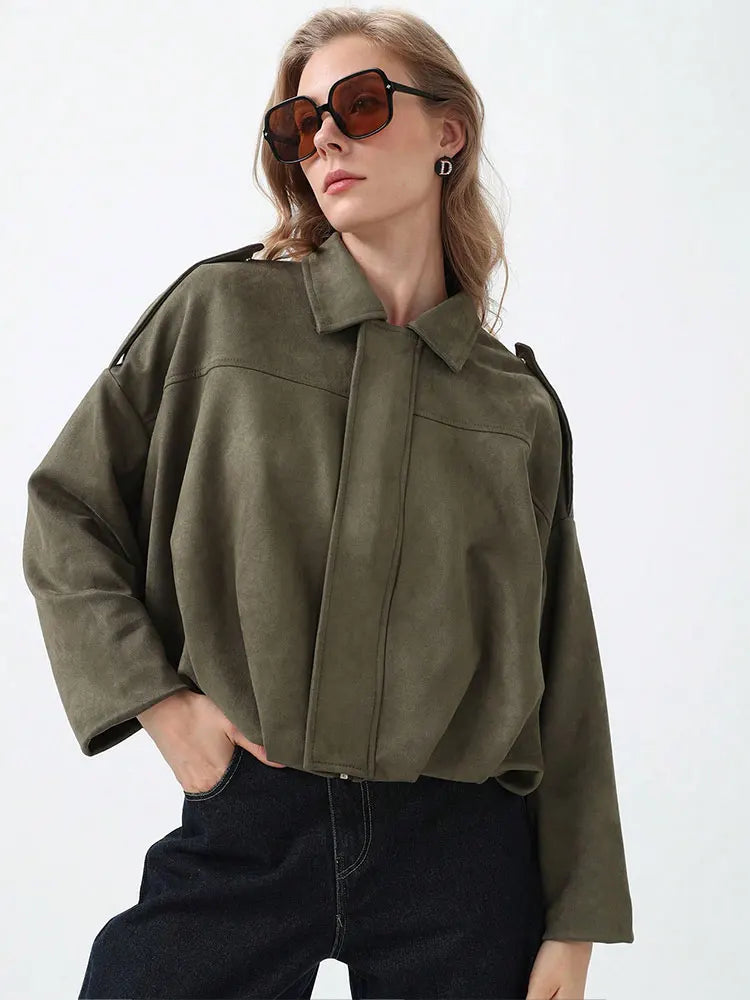 Anna-Berg | Women's Suede Bomber