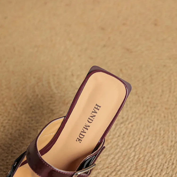 Anna-Berg | Leather Slingback Heels