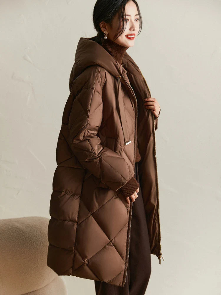 Anna-Berg | Quilted Hooded Down Coat