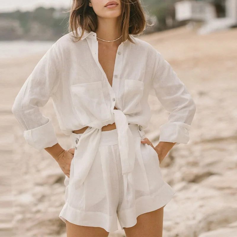 Anna-Berg | Oversized Patch-Pocket Linen Shirt