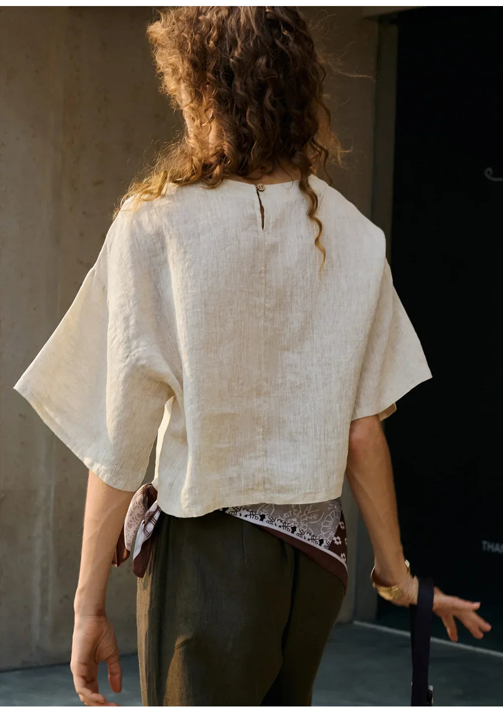Anna-Berg | Flared-Sleeve Linen Pullover