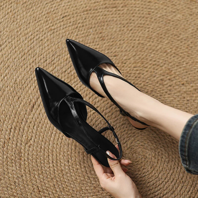 Anna-Berg | Slingback Heels in Leather