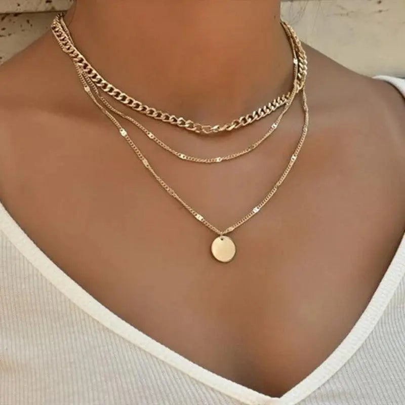 Gold and silver-plated necklace