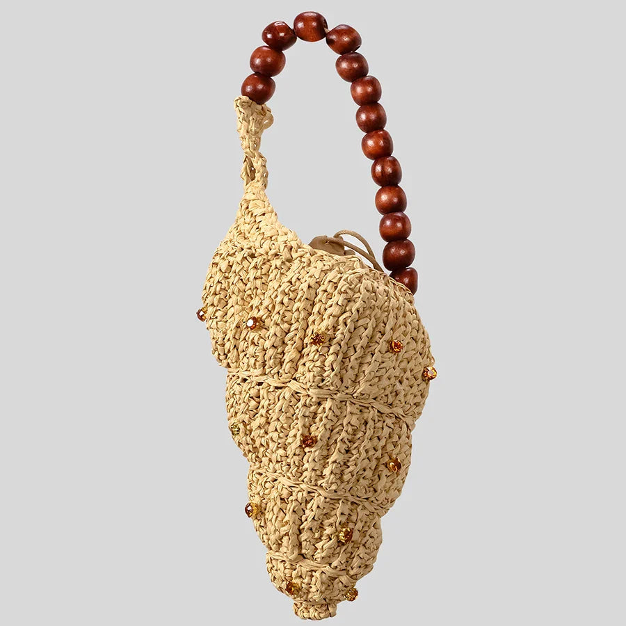 Anna-Berg | Handbag, Women's, Leather, Structured, Beige, Casual