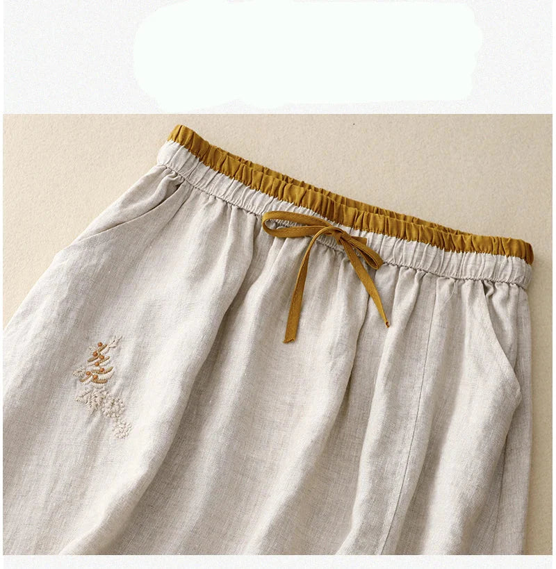 Anna-Berg | High-Waist Linen Skirt