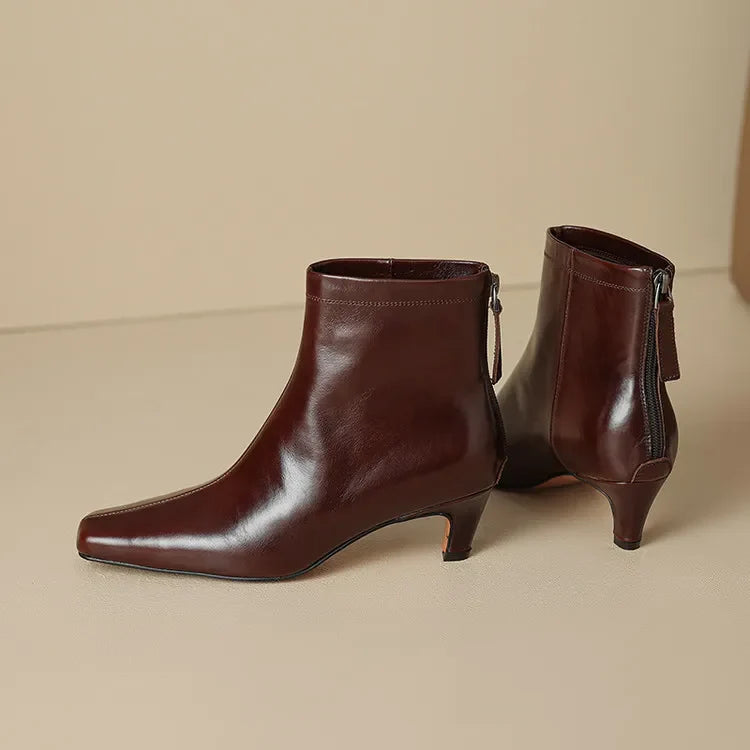 Anna-Berg | Black Leather Ankle Boots