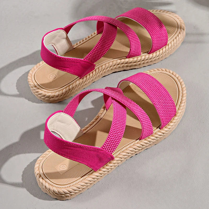 Anna-Berg | Leather Sandals with Ankle Strap