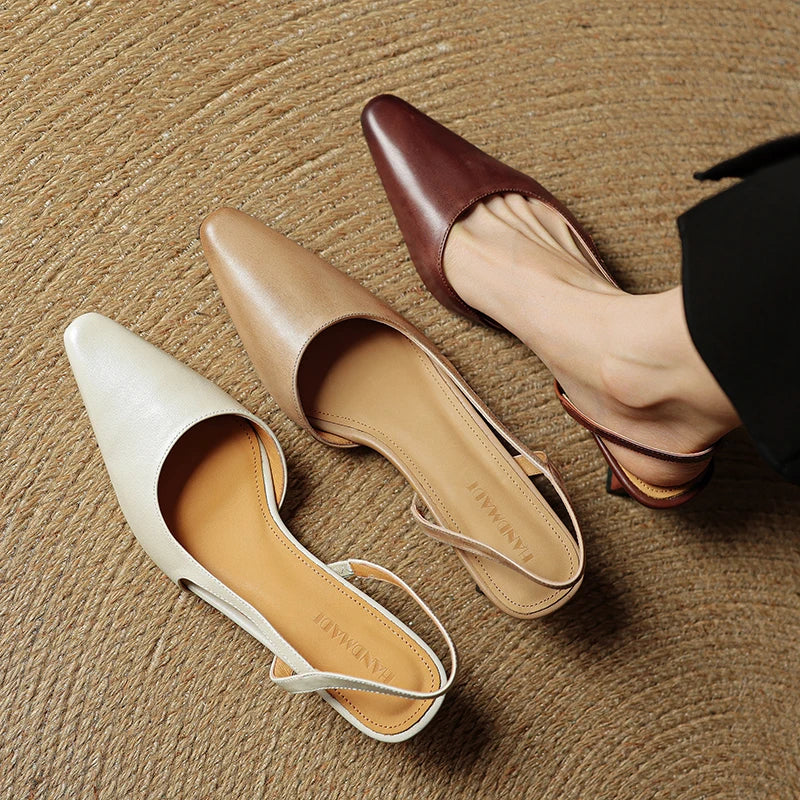 Anna-Berg | Leather Slingback Heels