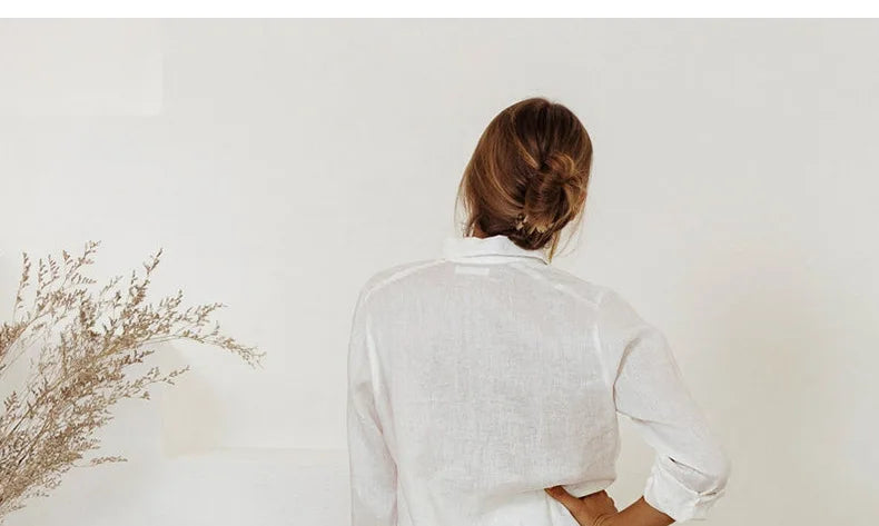 Anna-Berg | Ruffle-Waist Wide-Leg Linen Pant