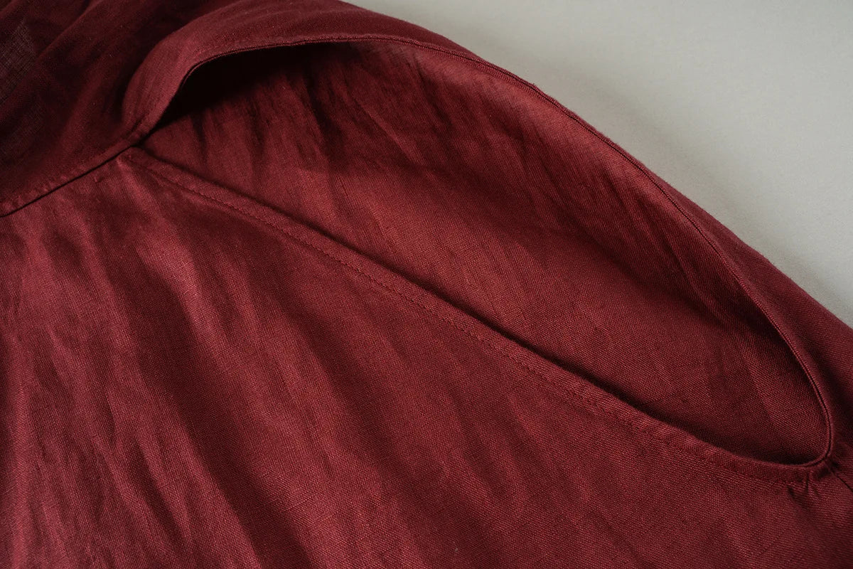 Anna-Berg | Natural Draped Linen Vest