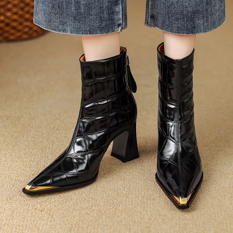 Anna-Berg | Leather Ankle Boots