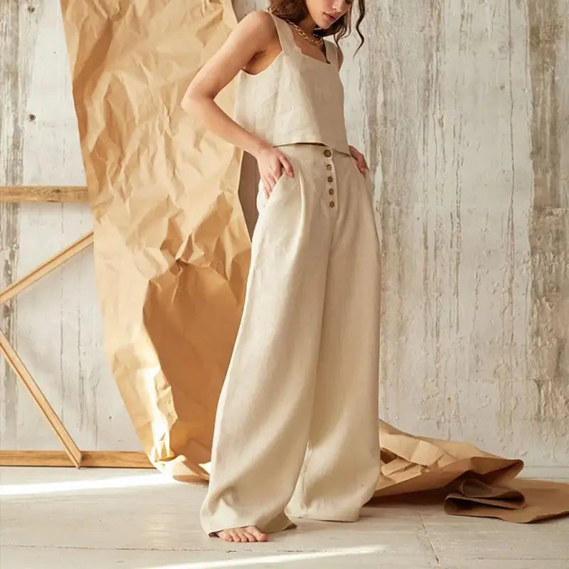 Anna-Berg | Wide-Leg Cotton Pant