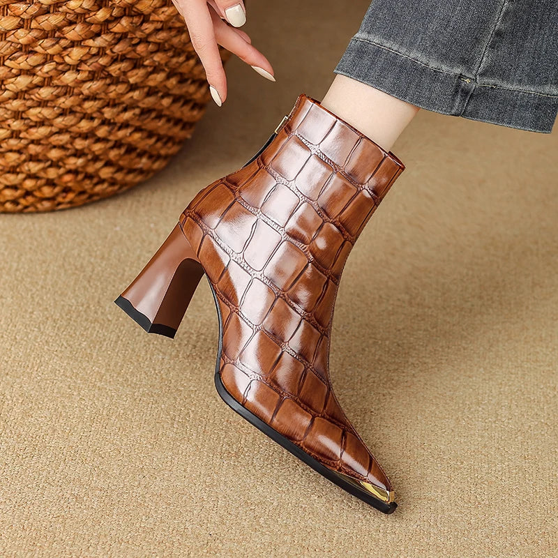 Anna-Berg | Leather Ankle Boots