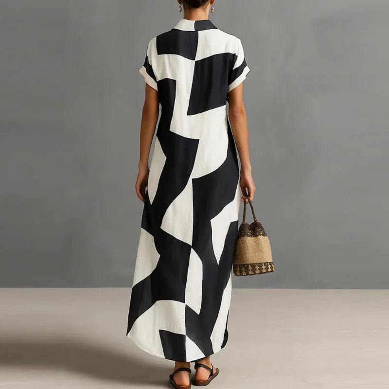 Anna-Berg | Printed Button Down Dress