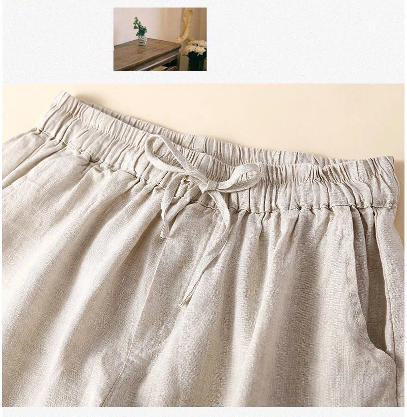 Anna-Berg | Embroidered Linen Shorts