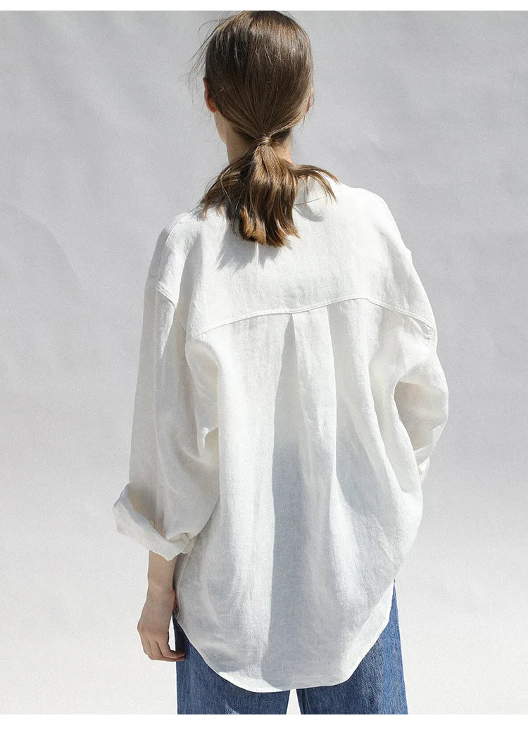 Anna-Berg | Oversized Button-Up Linen Blouse