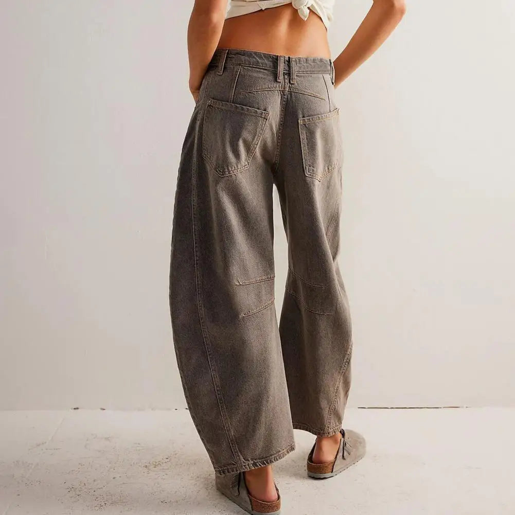 Anna-Berg | Blue Barrel-Leg Denim Jeans