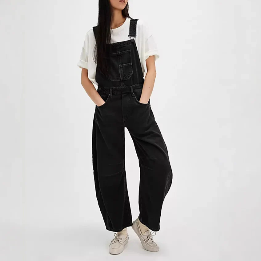 Anna-Berg | Wide-Leg Denim Overalls