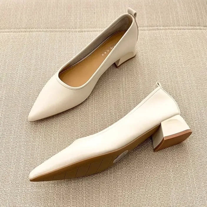 Anna-Berg | Elegant Pointed Toe Leather Pumps