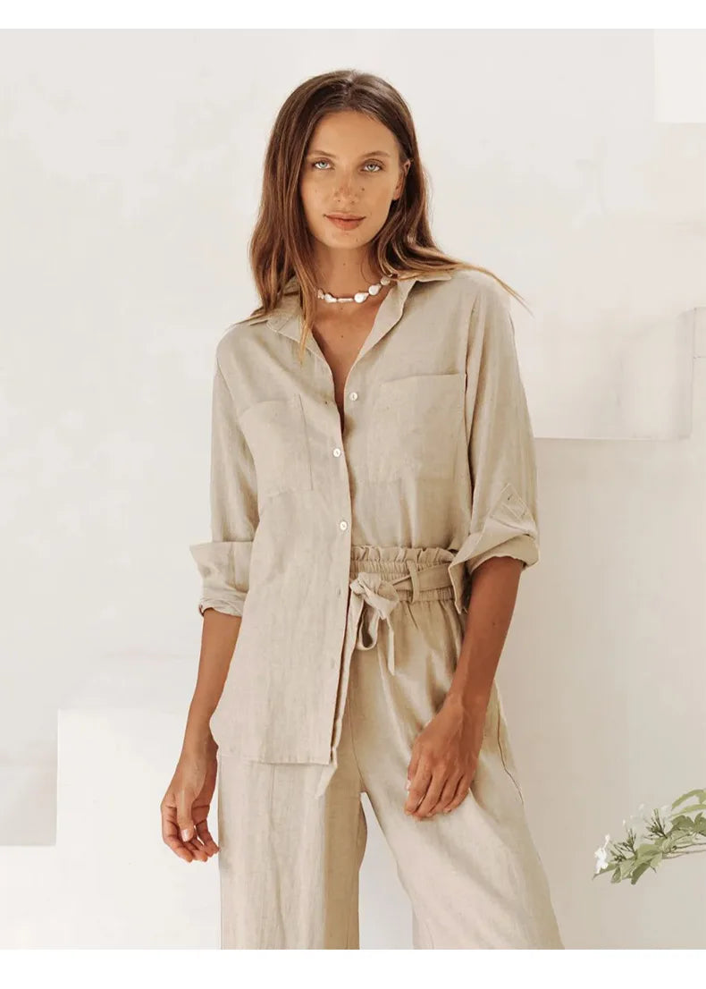 Anna-Berg | Oversized Patch-Pocket Linen Shirt
