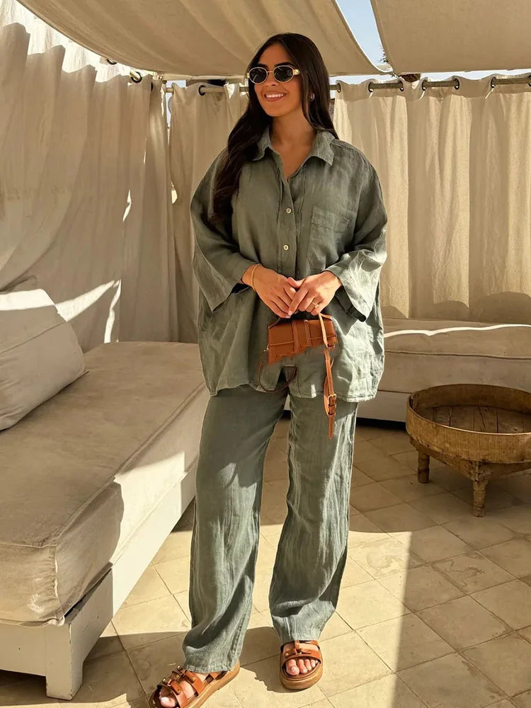 Anna-Berg | Relaxed Fit Linen Two-Piece Set