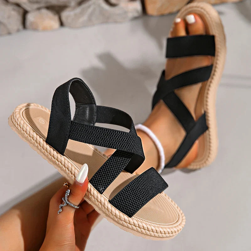 Anna-Berg | Leather Sandals with Ankle Strap
