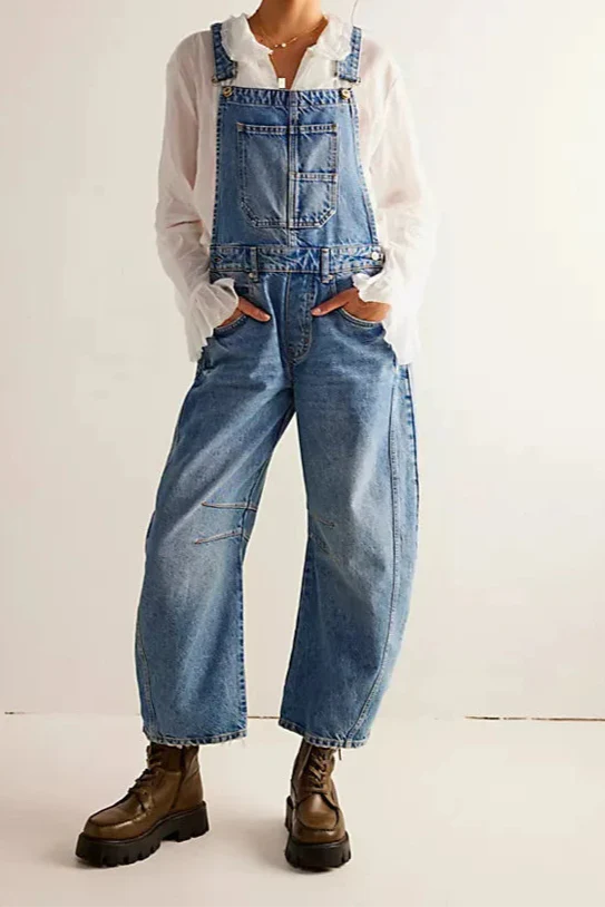 Anna-Berg | Wide-Leg Denim Overalls
