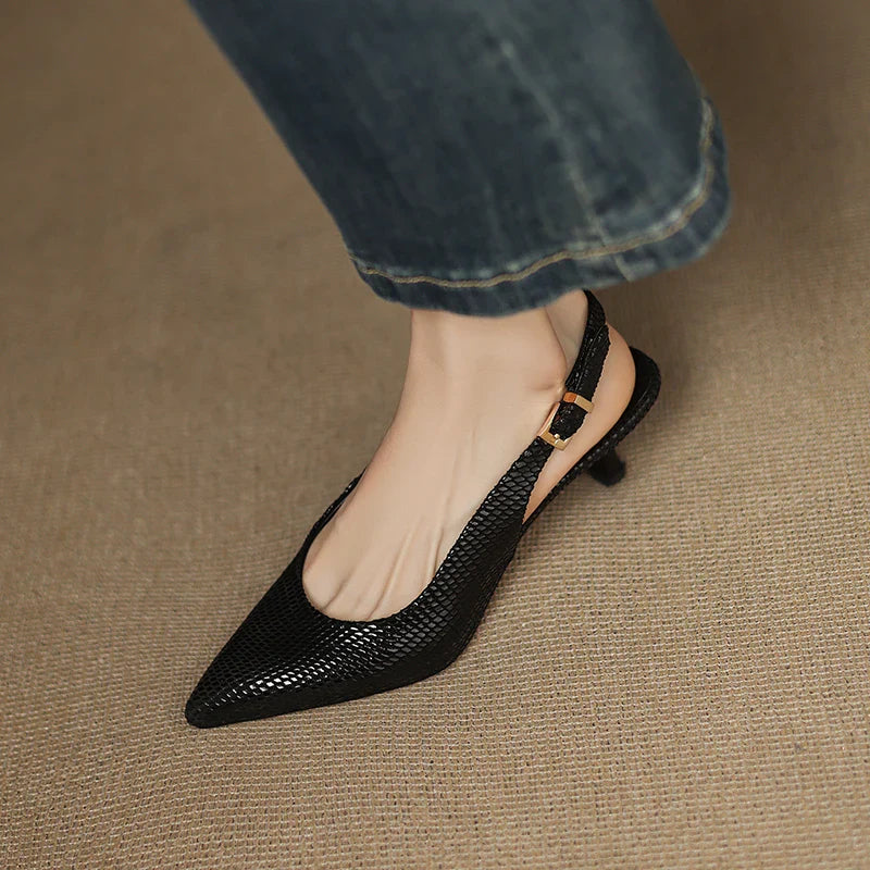 Anna-Berg | Slingback Heels in Leather