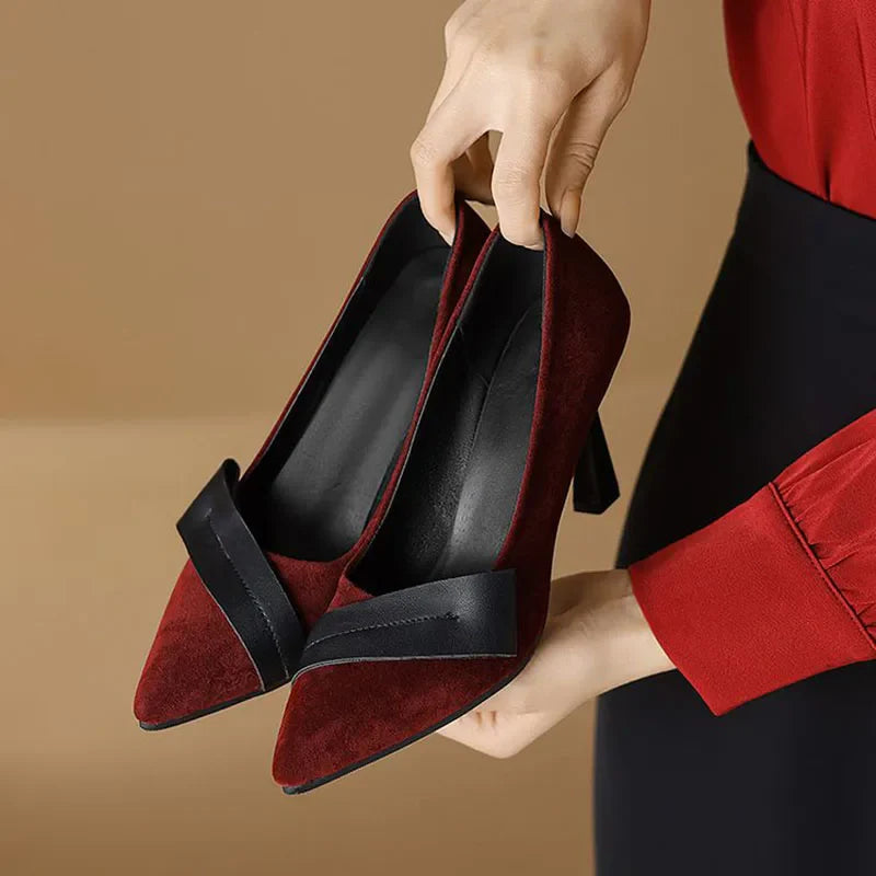Anna-Berg | Elegant Pointed Toe Heels in Leather