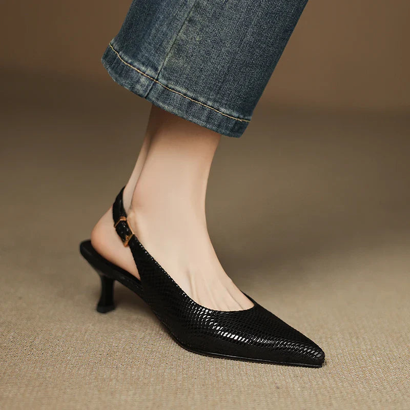 Anna-Berg | Slingback Heels in Leather
