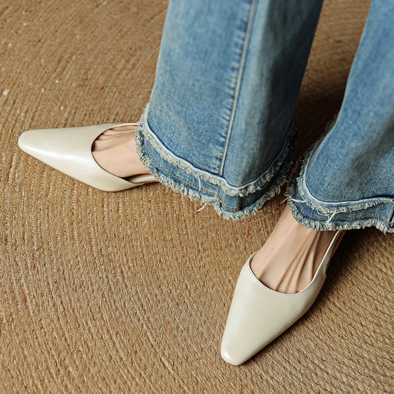 Anna-Berg | Leather Slingback Heels