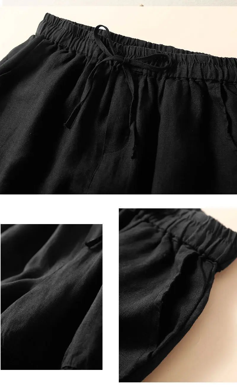 Anna-Berg | Embroidered Linen Shorts