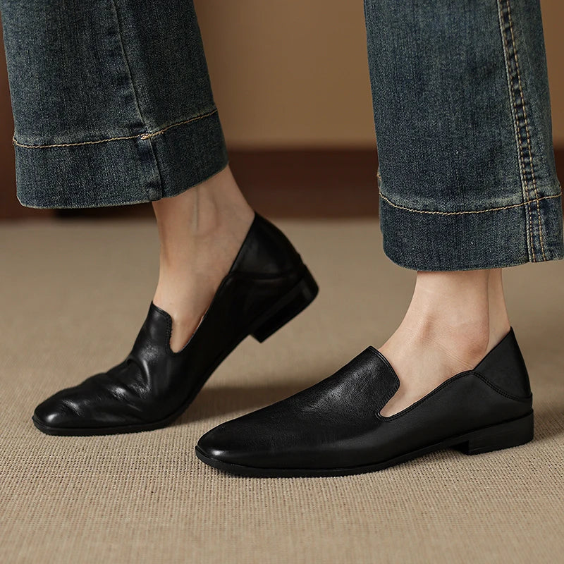 Anna-Berg | Black Leather Loafers