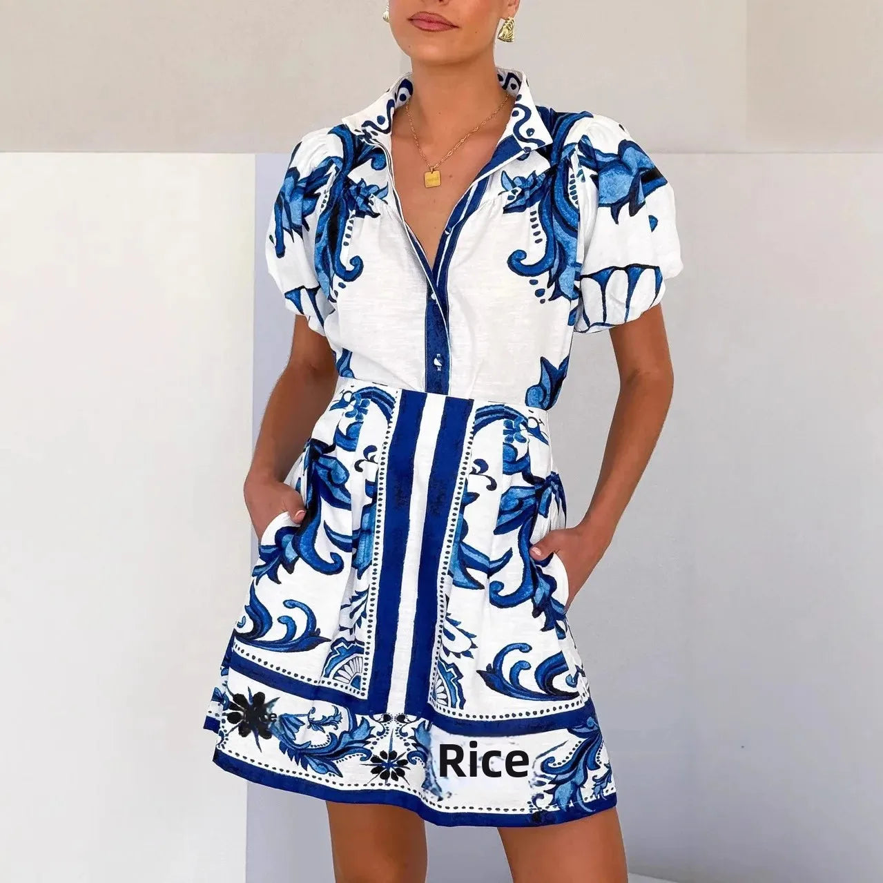 Anna-Berg | Floral Two-Piece Linen Dress