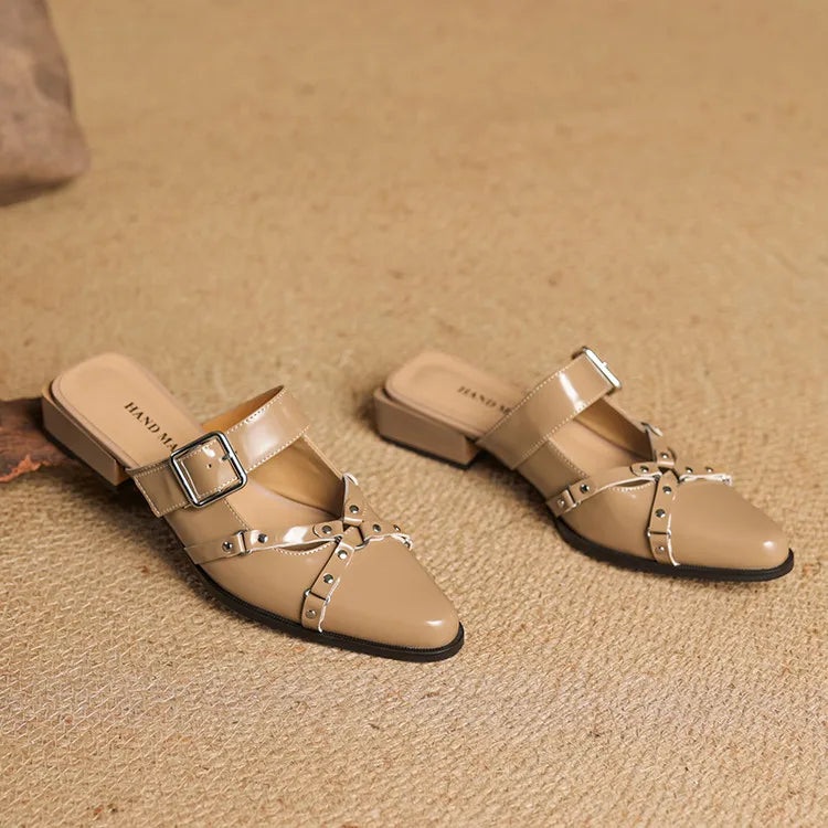 Anna-Berg | Leather Slingback Heels
