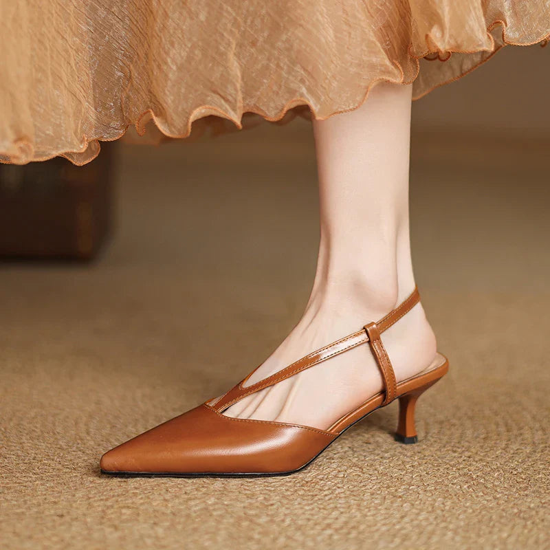 Anna-Berg | Slingback Heels in Leather