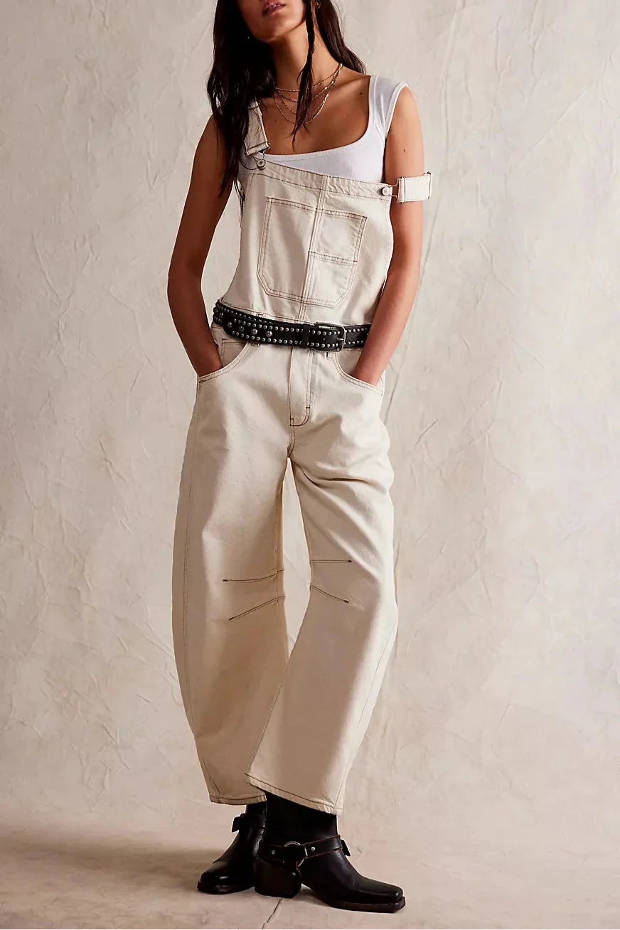 Anna-Berg | Wide-Leg Denim Overalls