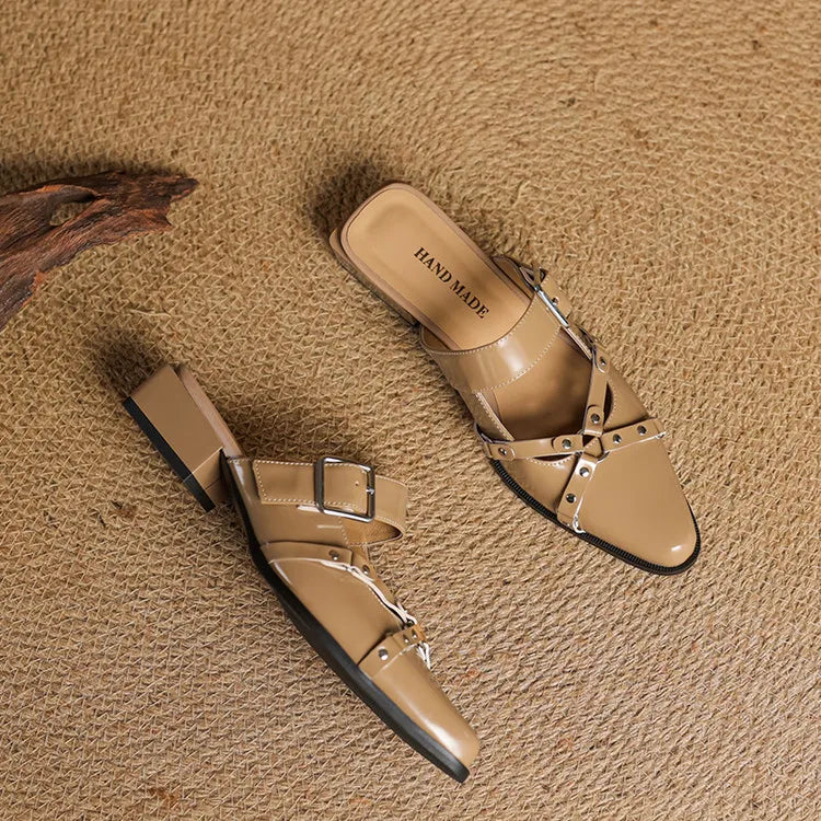 Anna-Berg | Leather Slingback Heels
