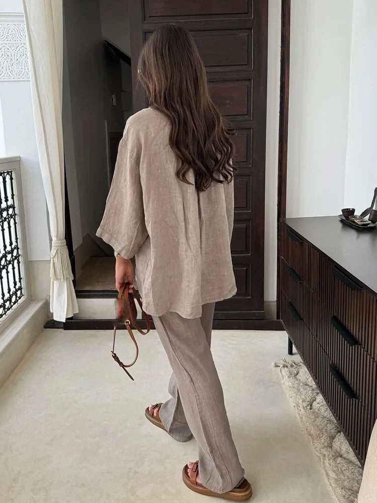 Anna-Berg | Relaxed Fit Linen Two-Piece Set