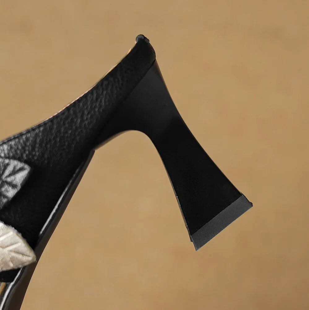 Anna-Berg | Garnet Leather Heels