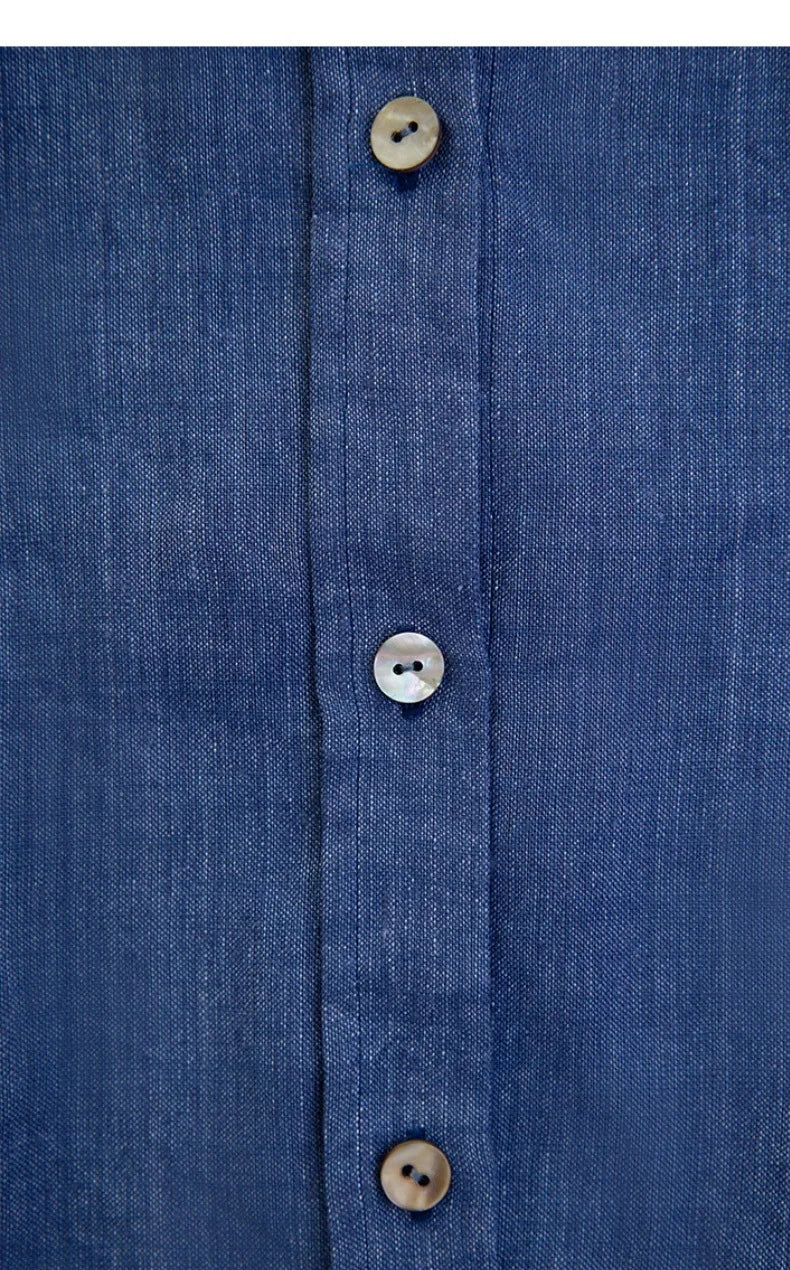 Anna-Berg | Beige Relaxed Fit Linen Shirt
