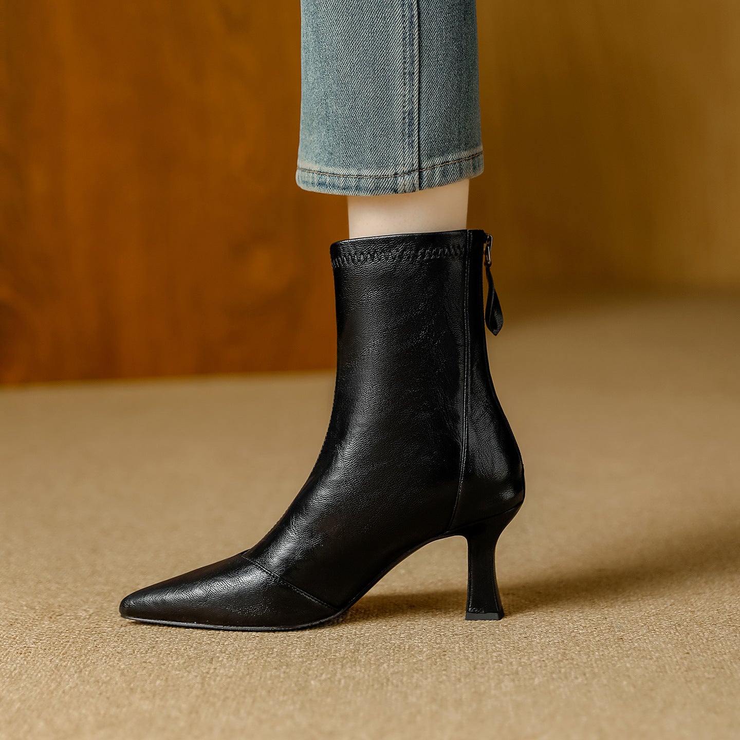 Anna-Berg | Leather Ankle Boots