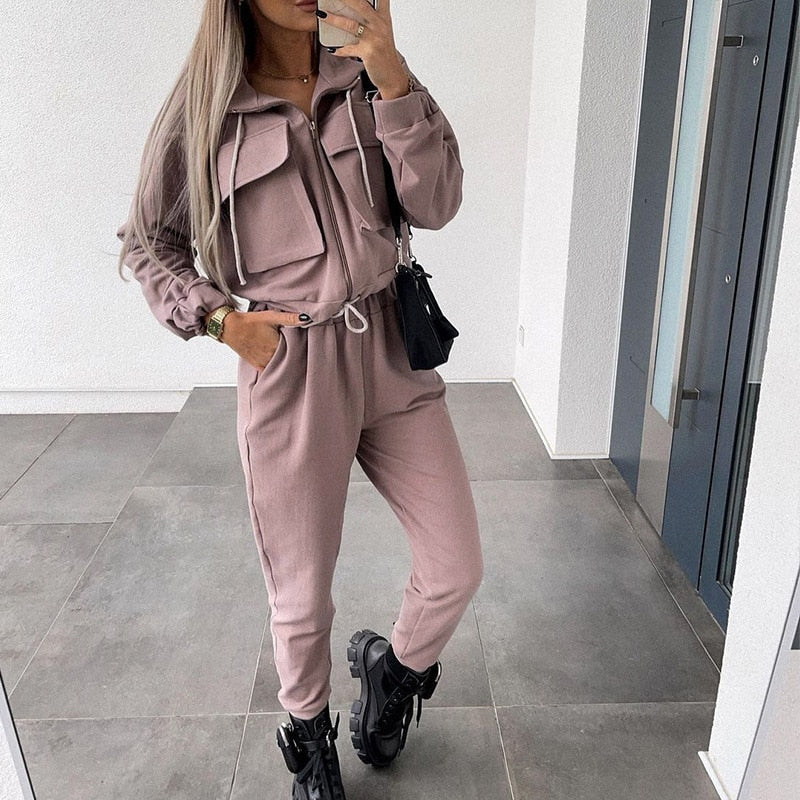 Anna-Berg |  Women's Jogging Set Trendy Two-Piece Comfortable Tracksuit for Active and Leisure Wear