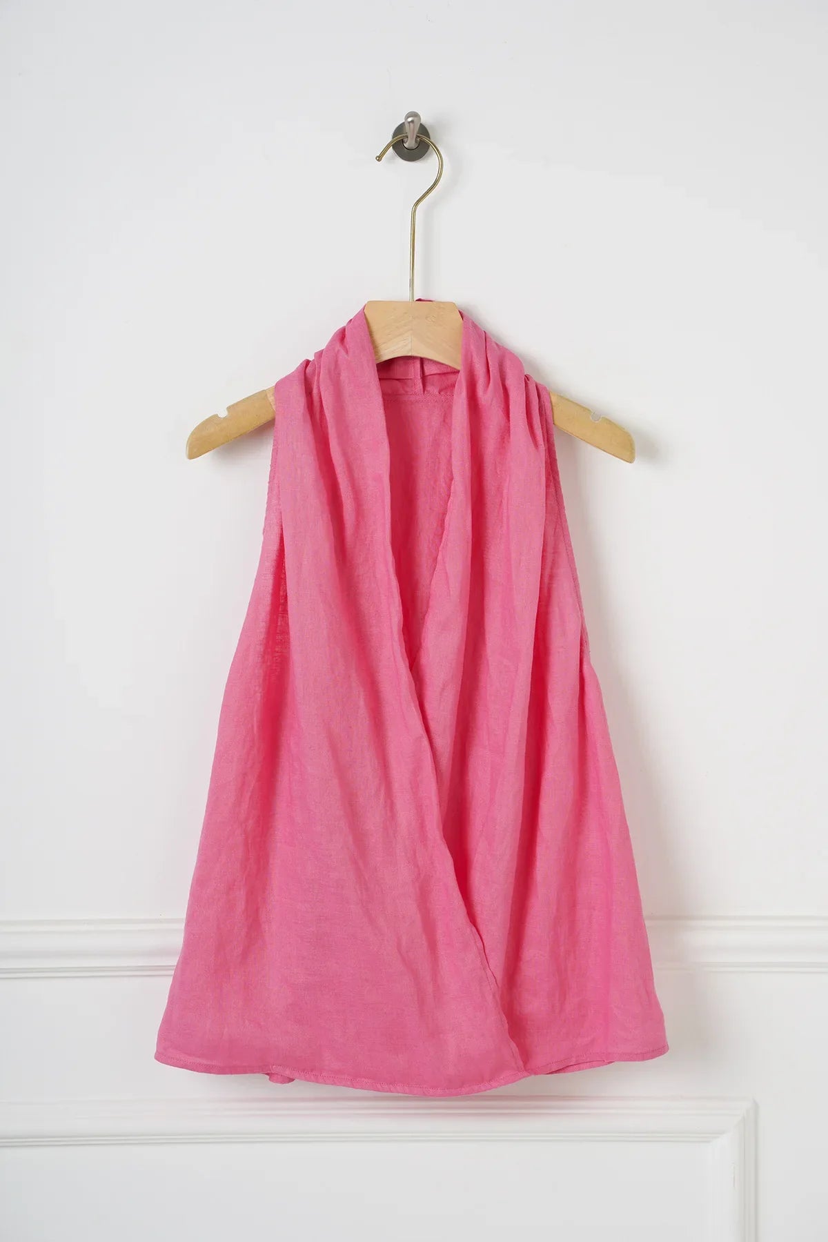 Anna-Berg | Natural Draped Linen Vest